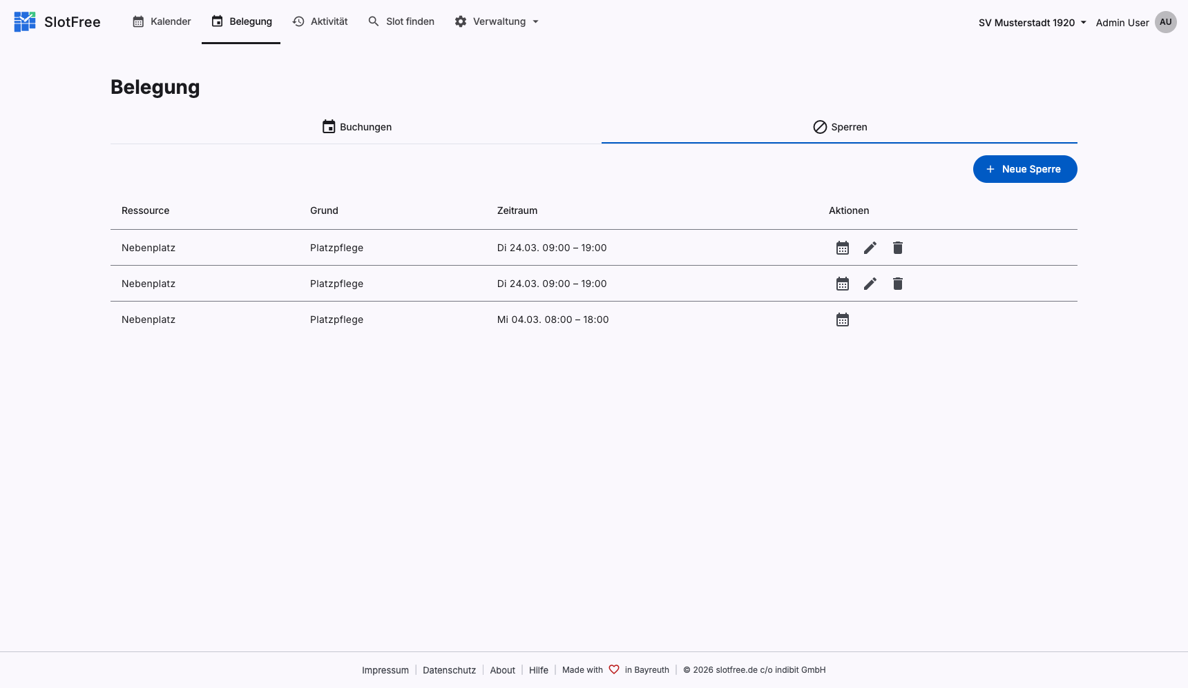 Doppelbuchung vermeiden im Verein — Nie wieder zwei Teams auf einem Platz
